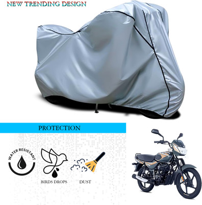 SnehaSales Waterproof Two Wheeler Cover for Bajaj(CT 100, Silver)