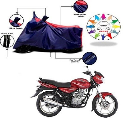 DeepShakshi AUTOMOTIVE Waterproof Two Wheeler Cover for Bajaj(Discover 125 DTS-i, Blue, Red)