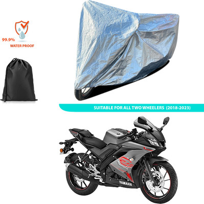 CODOKI Waterproof Two Wheeler Cover for Yamaha(YZF R15 V3.0, Silver)