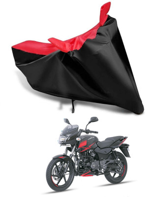 KEDIT Two Wheeler Cover for Bajaj(Pulsar 150 DTS-i, Red, Black)