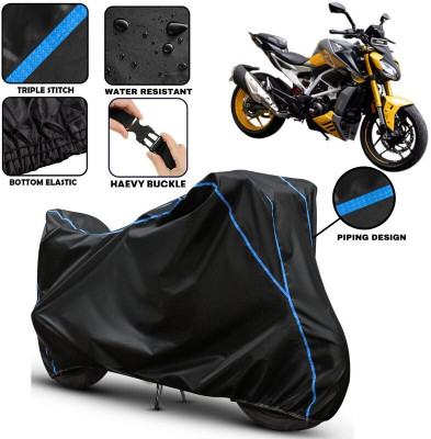BOTAUTO Two Wheeler Cover for TVS(Apache RTR 310, Black)