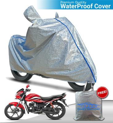 TEASN Waterproof Two Wheeler Cover for Hero(Passion Plus, Silver)
