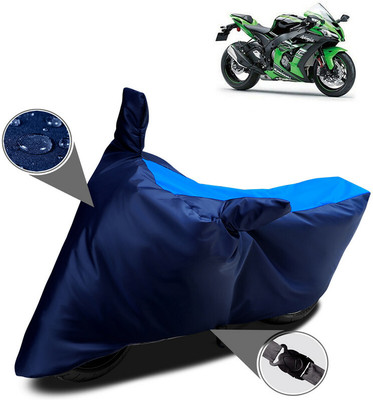 Gadi Parlour Two Wheeler Cover for Kawasaki(Ninja ZX 10R, Blue)