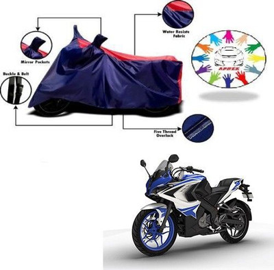 DeepShakshi AUTOMOTIVE Waterproof Two Wheeler Cover for Bajaj(Pulsar RS 200, Blue, Red)