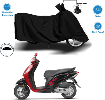 HWSXQAE Waterproof Two Wheeler Cover for Honda(Black)
