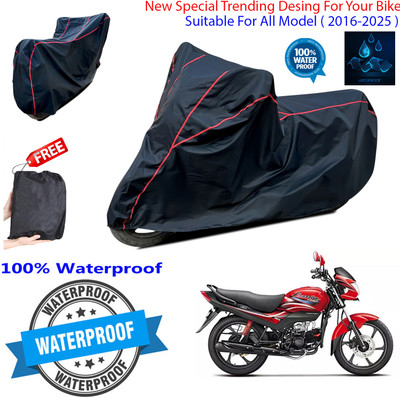 OliverX Waterproof Two Wheeler Cover for Hero(Passion Plus, Black)