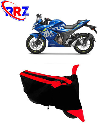 RRZ Waterproof Two Wheeler Cover for Suzuki(Gixxer SF 250, Black, Red)