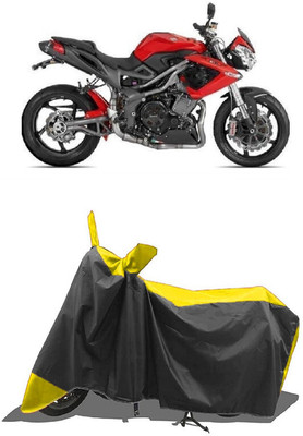 SUGASHRI Waterproof Two Wheeler Cover for DSK Benelli(TNT R, Yellow, Black)