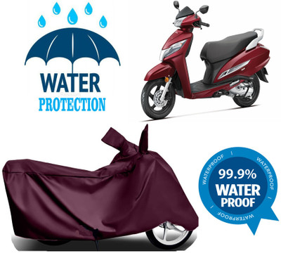 RTS COLLECTIONS Waterproof Two Wheeler Cover for Honda(Activa, Maroon)