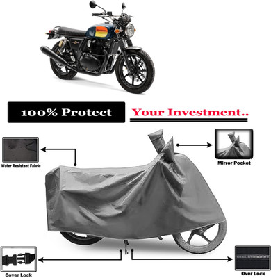 Amexride Two Wheeler Cover for Royal Enfield(Interceptor 650, Grey)