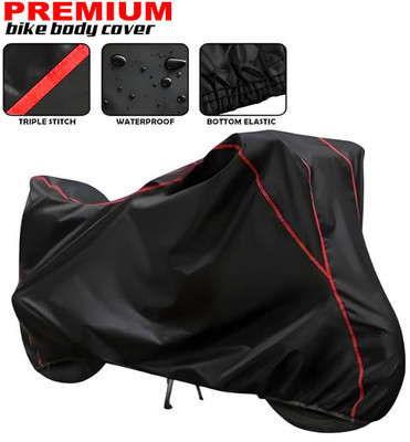 Kishori Enterprises Waterproof Two Wheeler Cover for Mahindra(Mojo UT 300, Black)