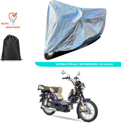 PAGORA Waterproof Two Wheeler Cover for TVS(XL 100 Comfort BS6, Silver)