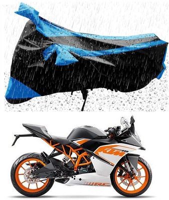 MMSSTAR Waterproof Two Wheeler Cover for KTM(RC 200, Blue, Black)
