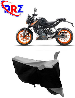 RRZ Waterproof Two Wheeler Cover for KTM(200 Duke, Black, Grey)
