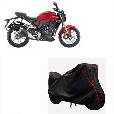 Autohug Waterproof Two Wheeler Cover for Honda(CB300R, Black, Red)