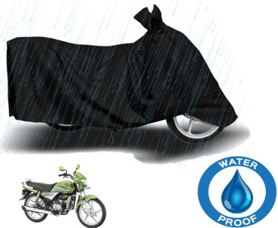 RAAMKM Waterproof Two Wheeler Cover for Hero, Honda, Royal Enfield, TVS(Stunner CBF, Black)