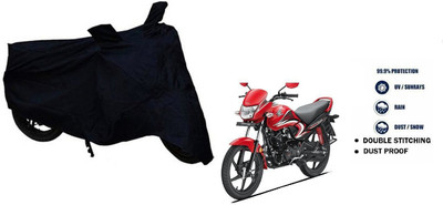 NMJ Waterproof Two Wheeler Cover for Honda(Dream Yuga, Black)