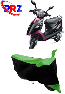 RRZ Waterproof Two Wheeler Cover for TVS(Scooty Streak, Black, Green)