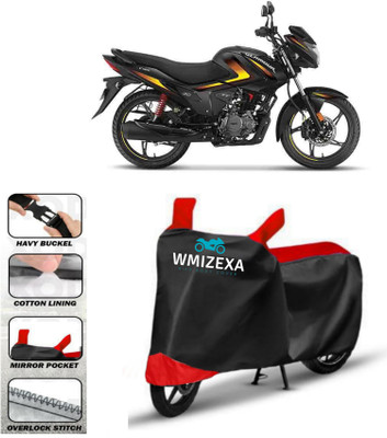 WMIZEXA Two Wheeler Cover for Hero(Glamour i3s, Red, Black)