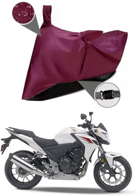 AASHTIK MART Two Wheeler Cover for Honda(CB500F, Maroon)