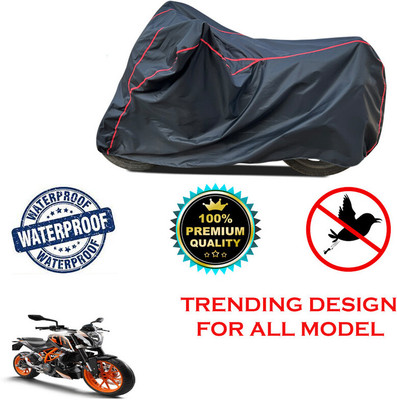 THE REAL ARV Waterproof Two Wheeler Cover for KTM(Duke 390 ABS, Black)