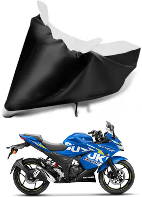 Variety Products Collection Waterproof Two Wheeler Cover for Suzuki(Gixxer SF 150, White, Black)