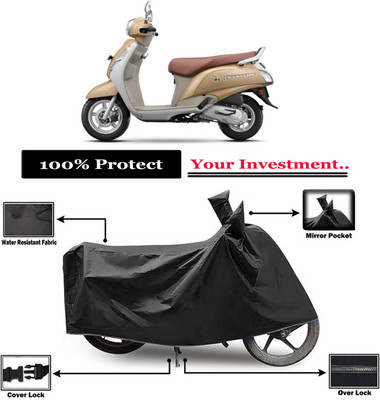 Amexride Two Wheeler Cover for Suzuki(Access 125, Black)