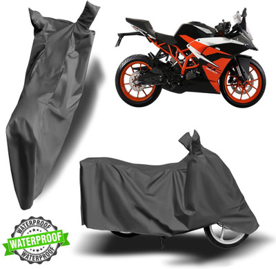NG Auto Front Waterproof Two Wheeler Cover for KTM(RC 200, Grey)