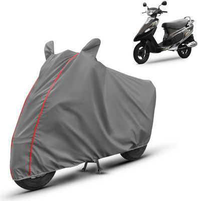SPMOTIVE Two Wheeler Cover for TVS(Pep Plus, Grey)