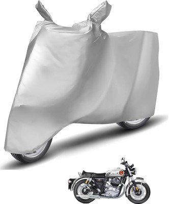 Caronix Waterproof Two Wheeler Cover for Royal Enfield(Interceptor 650, Silver)