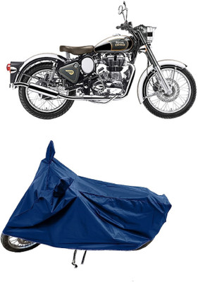 SPECTUS Two Wheeler Cover for Royal Enfield(Classic Chrome, Blue)