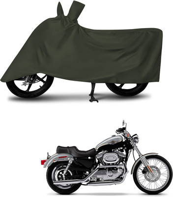 aosis Waterproof Two Wheeler Cover for Harley Davidson(1200 Custom, Green)