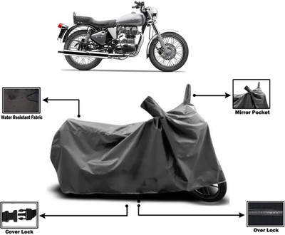 Amexride Two Wheeler Cover for Royal Enfield(Electra 5S, Grey)