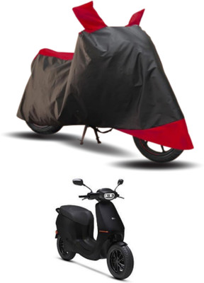 KEDIT Two Wheeler Cover for Ola(Red, Black)