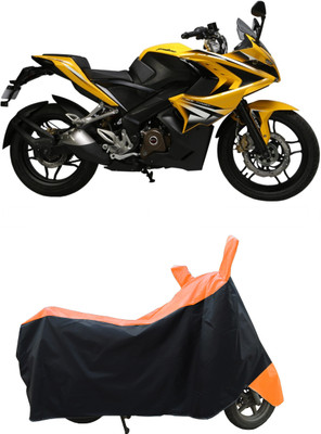 Coxtor Waterproof Two Wheeler Cover for Bajaj(Pulsar SS400 BS6, Orange)