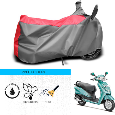 ANTHUB Waterproof Two Wheeler Cover for Hero(Duet, Grey, Red)
