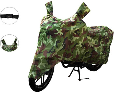 NMJ Waterproof Two Wheeler Cover for TVS(Victor Premium BS6, Green)
