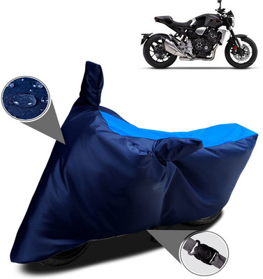 THE REAL ARV Waterproof Two Wheeler Cover for Honda(CB1000R Plus, Blue)