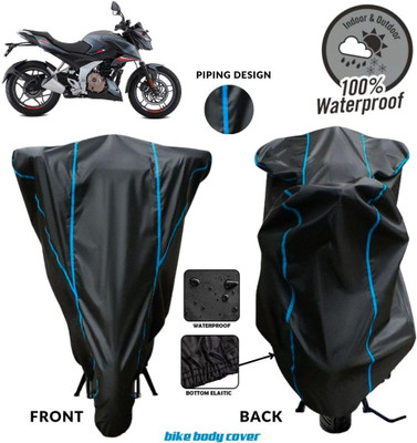 MADAFIYA Two Wheeler Cover for Bajaj(Pulsar N160, Black, Blue)