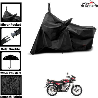 KEDIT Two Wheeler Cover for Bajaj(Discover 125 DTS-i, Black)