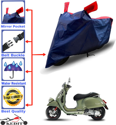 AASHTIK MART Two Wheeler Cover for Vespa(GTS 300, Red, Blue)