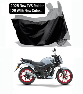 Amexride Two Wheeler Cover for TVS(Raider, Grey, Black)