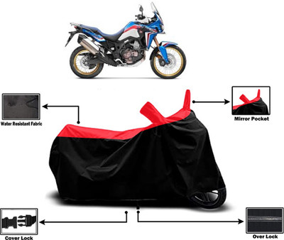 Amexride Two Wheeler Cover for Honda(CRF1000L Africa Twin BS6, Red)
