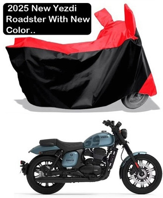 Amexride Waterproof Two Wheeler Cover for Yezdi(Roadster, Red, Black)