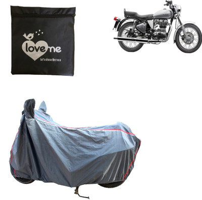 Love Me Waterproof Two Wheeler Cover for Royal Enfield(Bullet Electra Twinspark, Silver)