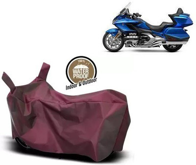 OliverX Waterproof Two Wheeler Cover for Honda(Gold Wing, Maroon)