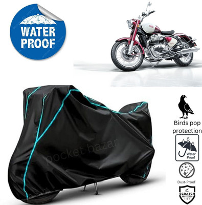 pocket bazar Waterproof Two Wheeler Cover for Royal Enfield(Classic 500, Black)