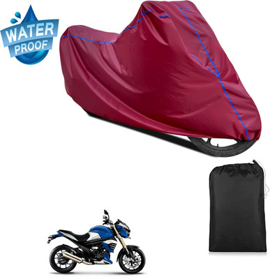GOSHIV-car and bike accessories Waterproof Two Wheeler Cover for Mahindra(Maroon)