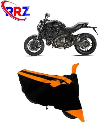 RRZ Waterproof Two Wheeler Cover for Ducati(Monster 82, Black, Orange)