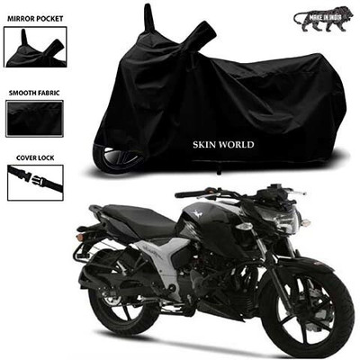 AJSTAR Waterproof Two Wheeler Cover for TVS(Apache RTR 160 4V, Black)